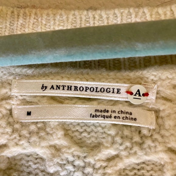 Anthropologie Cable Wool “Catch of the Day” Sweater. Size Medium - Picture 3 of 10